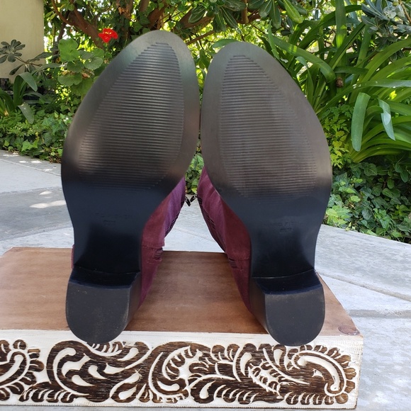 Gorgeous Wine Suede Marc Fisher Boots - Picture 6 of 8